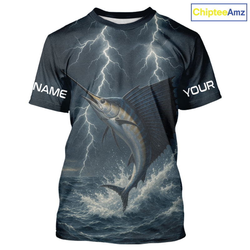 Sailfish fishing Lightning thunder Custom UV protection Sailfish fishing long sleeve