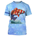 Redfish Puppy Drum custom name Red Drum performance UV protection long sleeves fishing NQS658