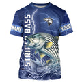 Striped Bass Fishing blue lightning custom performance Long Sleeve tournament fishing NQS8148