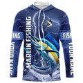 Marlin Fishing blue lightning custom performance Long Sleeve tournament fishing NQS8151