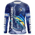 Marlin Fishing blue lightning custom performance Long Sleeve tournament fishing NQS8151