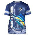 Marlin Fishing blue lightning custom performance Long Sleeve tournament fishing NQS8151