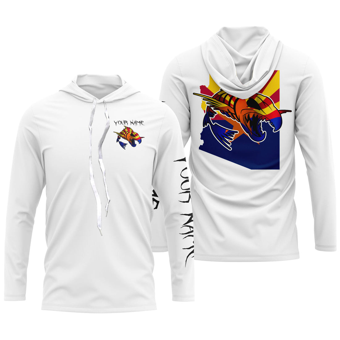 Arizona fishing fish reaper skull personalized custom name sun protection long sleeve fishing NQS3845