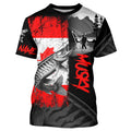 Canadian Flag Musky Fishing Custom long sleeve performance Fishing, Muskie fishing NQS8374