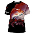 Red snapper Fishing game fish Customize Name UV protection quick dry UPF 30+ long sleeves fishing NQS2729