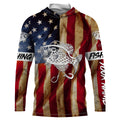 Personalized Crappie Fishing American Flag patriotic performance Fishing NQS1381