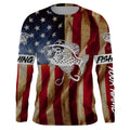 Personalized Crappie Fishing American Flag patriotic performance Fishing NQS1381