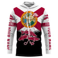 Inshore slam Florida flag Redfish, snook, trout Custome Name Fishing Performance UV Protection UPF 30+ fishing - NQS2432