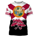 Inshore slam Florida flag Redfish, snook, trout Custome Name Fishing Performance UV Protection UPF 30+ fishing - NQS2432