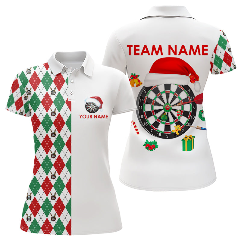 Dart, custom red, white, green argyle pattern Christmas dart NQS9062