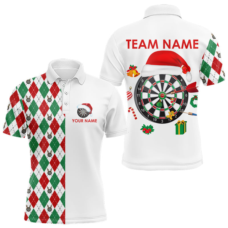 Dart, custom red, white, green argyle pattern Christmas dart NQS9062
