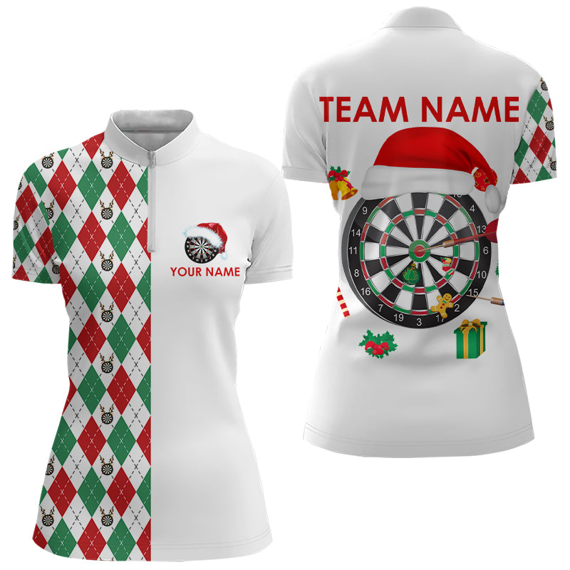 Dart, custom red, white, green argyle pattern Christmas dart NQS9062