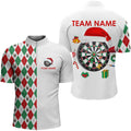 Dart, custom red, white, green argyle pattern Christmas dart NQS9062