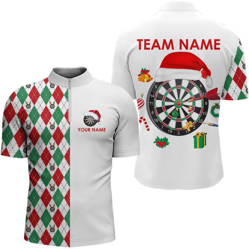 Dart, custom red, white, green argyle pattern Christmas dart NQS9062