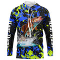 Redfish puppy drum fishing green blue camo Custom performance long sleeve fishing NQS7218
