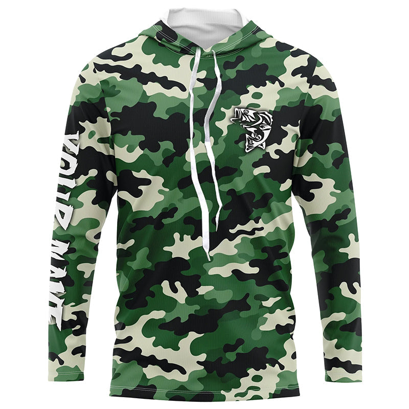 Green camouflage Bass fishing Custom bass fishing - personalized camo fishing apparel NQS7569