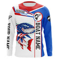 Angry Redfish drum American flag patriotic fishing Custom name and boat name tournament fishing NQS5602