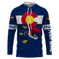Fish skeleton reaper Colorado flag custom name sun protection long sleeve fishing NQS3861