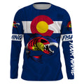 Fish skeleton reaper Colorado flag custom name sun protection long sleeve fishing NQS3861