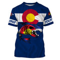 Fish skeleton reaper Colorado flag custom name sun protection long sleeve fishing NQS3861