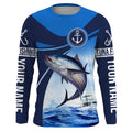 Tuna fishing blue sea underwater ocean Custom Name performance long sleeve fishing uv protection NQS3704