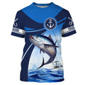 Tuna fishing blue sea underwater ocean Custom Name performance long sleeve fishing uv protection NQS3704