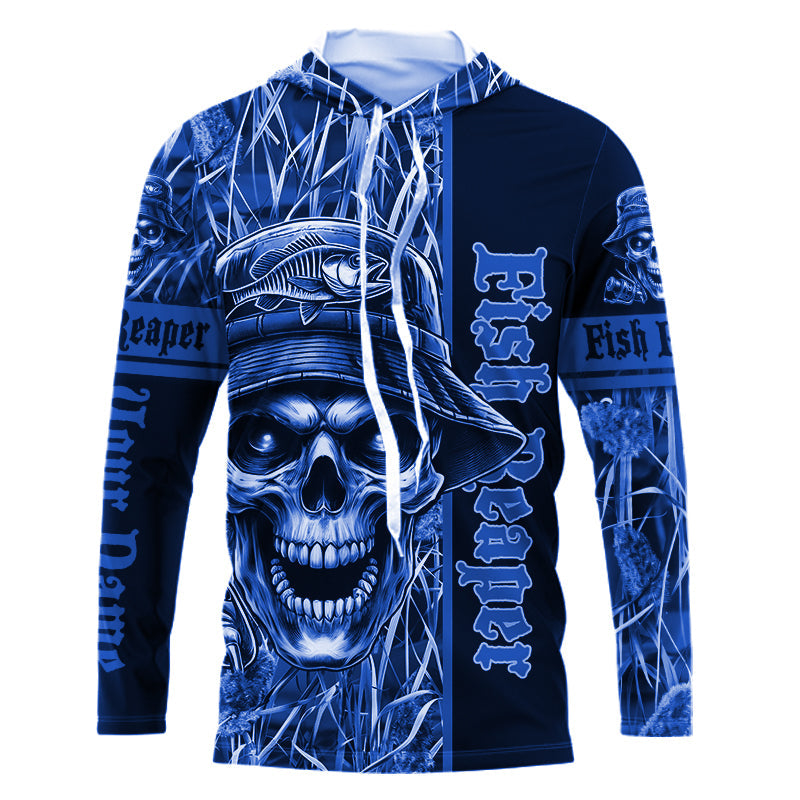 Fish reaper fishing blue camo UV protection custom fishing, fishing NQS2444