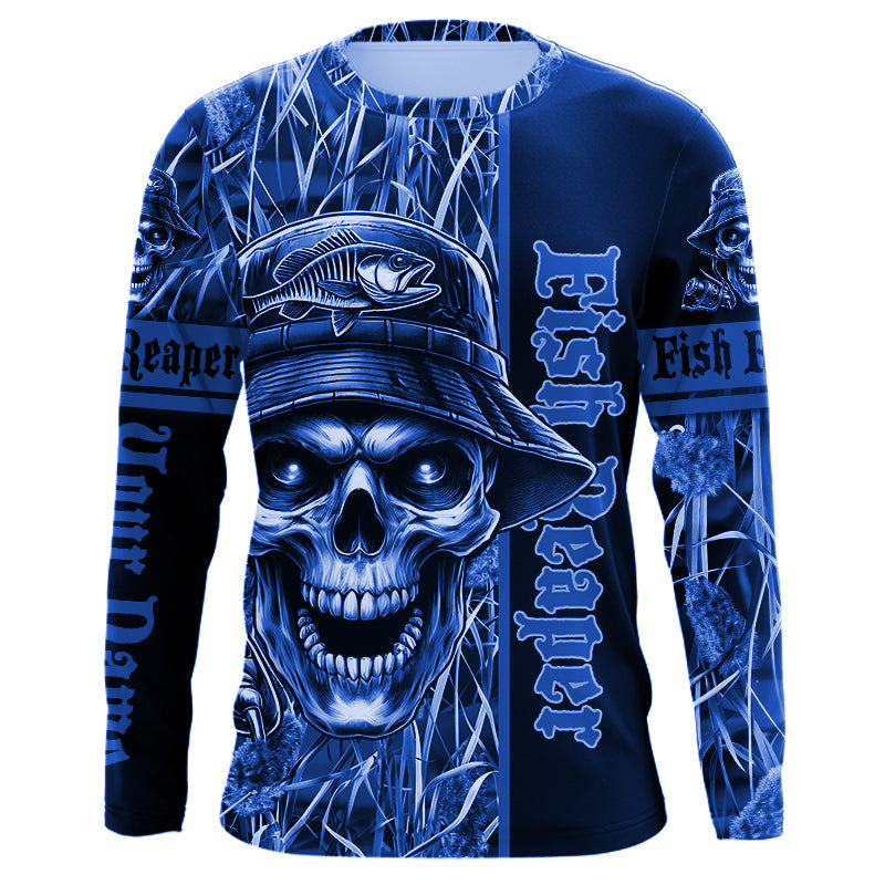 Fish reaper fishing blue camo UV protection custom fishing, fishing NQS2444