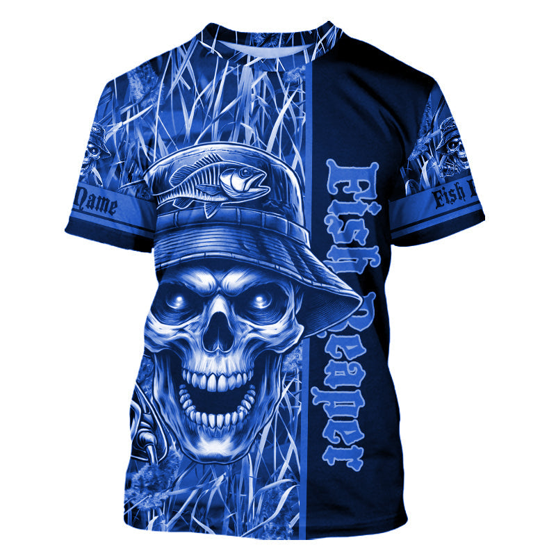Fish reaper fishing blue camo UV protection custom fishing, fishing NQS2444