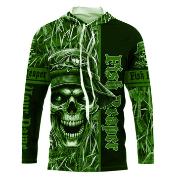 Fish reaper fishing green camo UV protection custom fishing NQS2445
