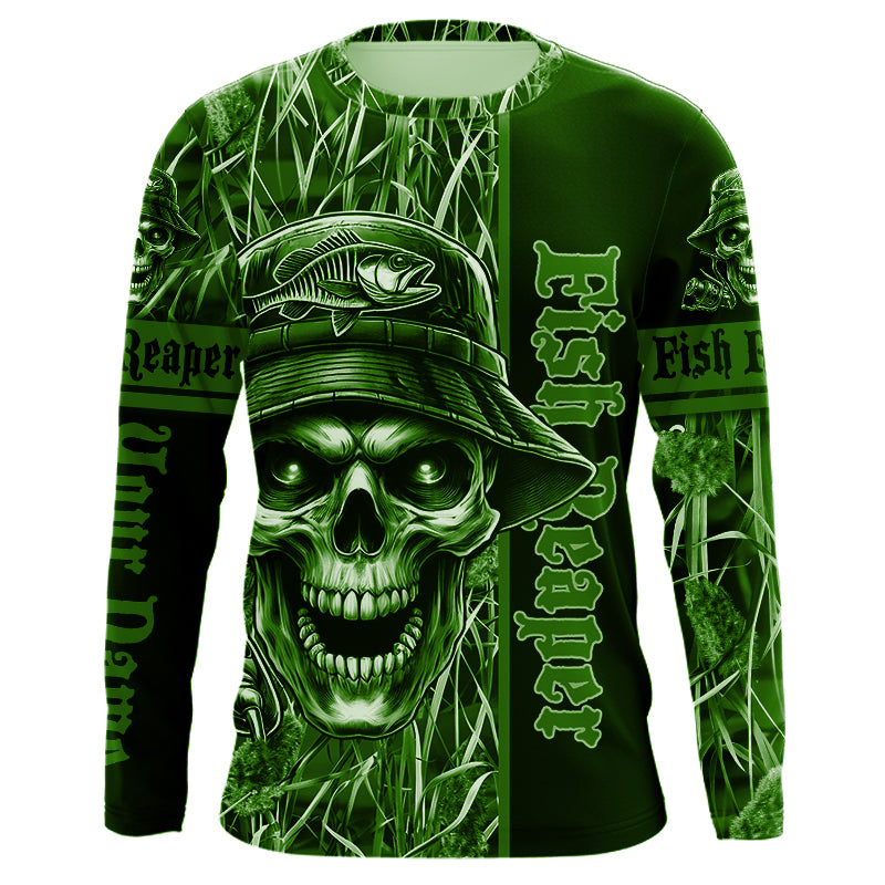 Fish reaper fishing green camo UV protection custom fishing NQS2445