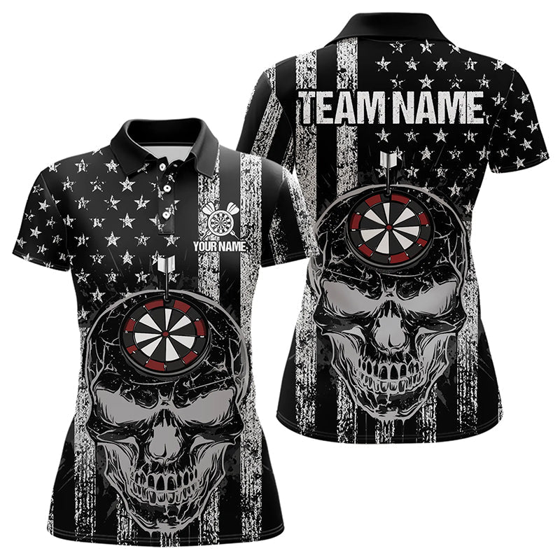 Black and White American Flag Skull Dart, Custom Patriotic Dart NQS9099