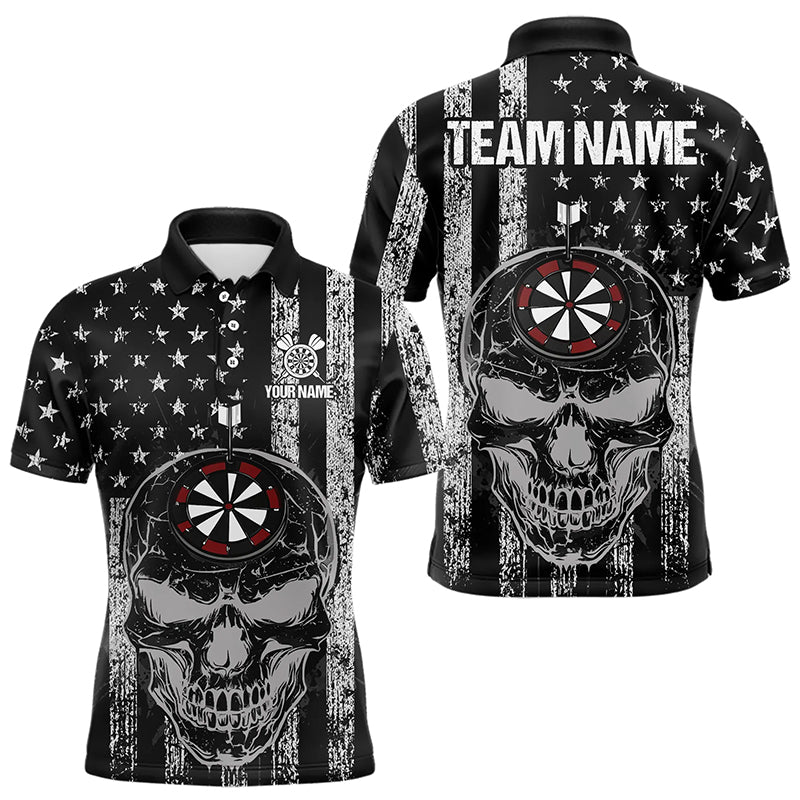 Black and White American Flag Skull Dart, Custom Patriotic Dart NQS9099