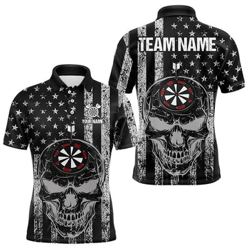 Black and White American Flag Skull Dart, Custom Patriotic Dart NQS9099