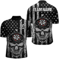 Black and White American Flag Skull Dart, Custom Patriotic Dart NQS9099