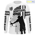 Carp hunter bowfishing black and white American flag Custom UV sun protection Long sleeve Fishing NQS9817
