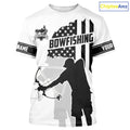 Carp hunter bowfishing black and white American flag Custom UV sun protection Long sleeve Fishing NQS9817