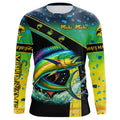 Mahi mahi fishing green scales UV protection Custom long sleeve fishing, Dorado fishing NQS5393