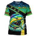 Mahi mahi fishing green scales UV protection Custom long sleeve fishing, Dorado fishing NQS5393