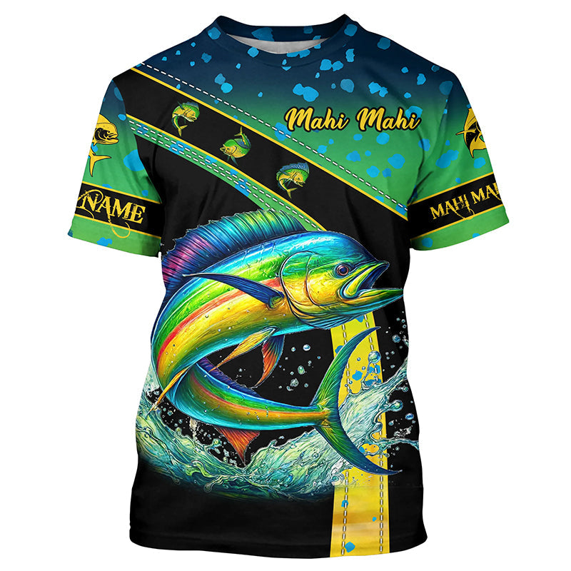 Mahi mahi fishing green scales UV protection Custom long sleeve fishing, Dorado fishing NQS5393