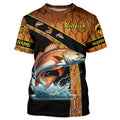 Redfish fishing scales UV protection Custom long sleeve fishing, red drum fishing NQS5394
