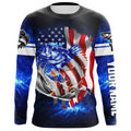Walleye Fishing 3D American Flag patriotic Customize name All over print NQS414