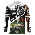 Largemouth Bass Fishing American flag patriot customize performance long sleeve fishing NQS1909