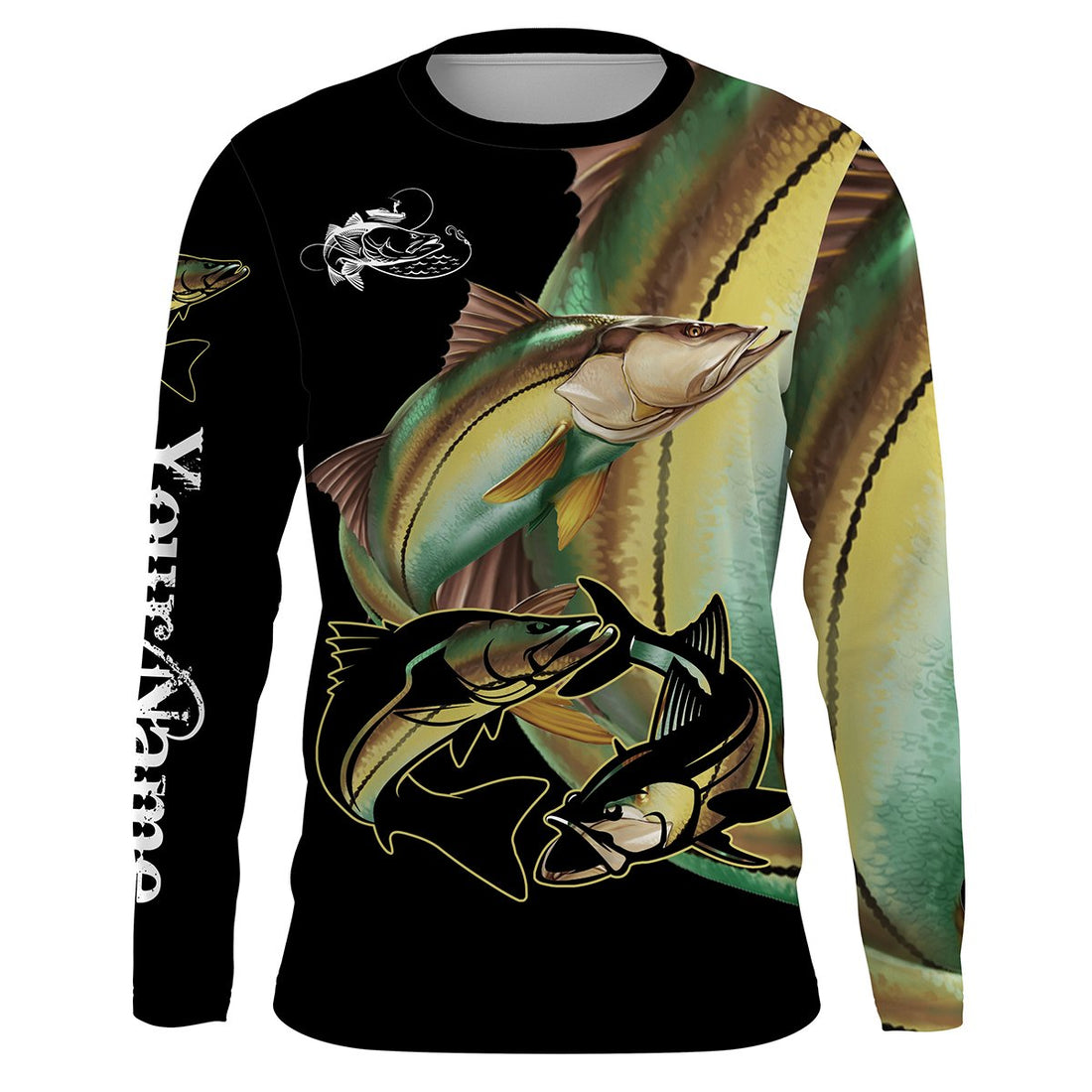 Snook fish saltwater fishing Customize UV protection long sleeves fishing, gifts for fishing lover NQS2453