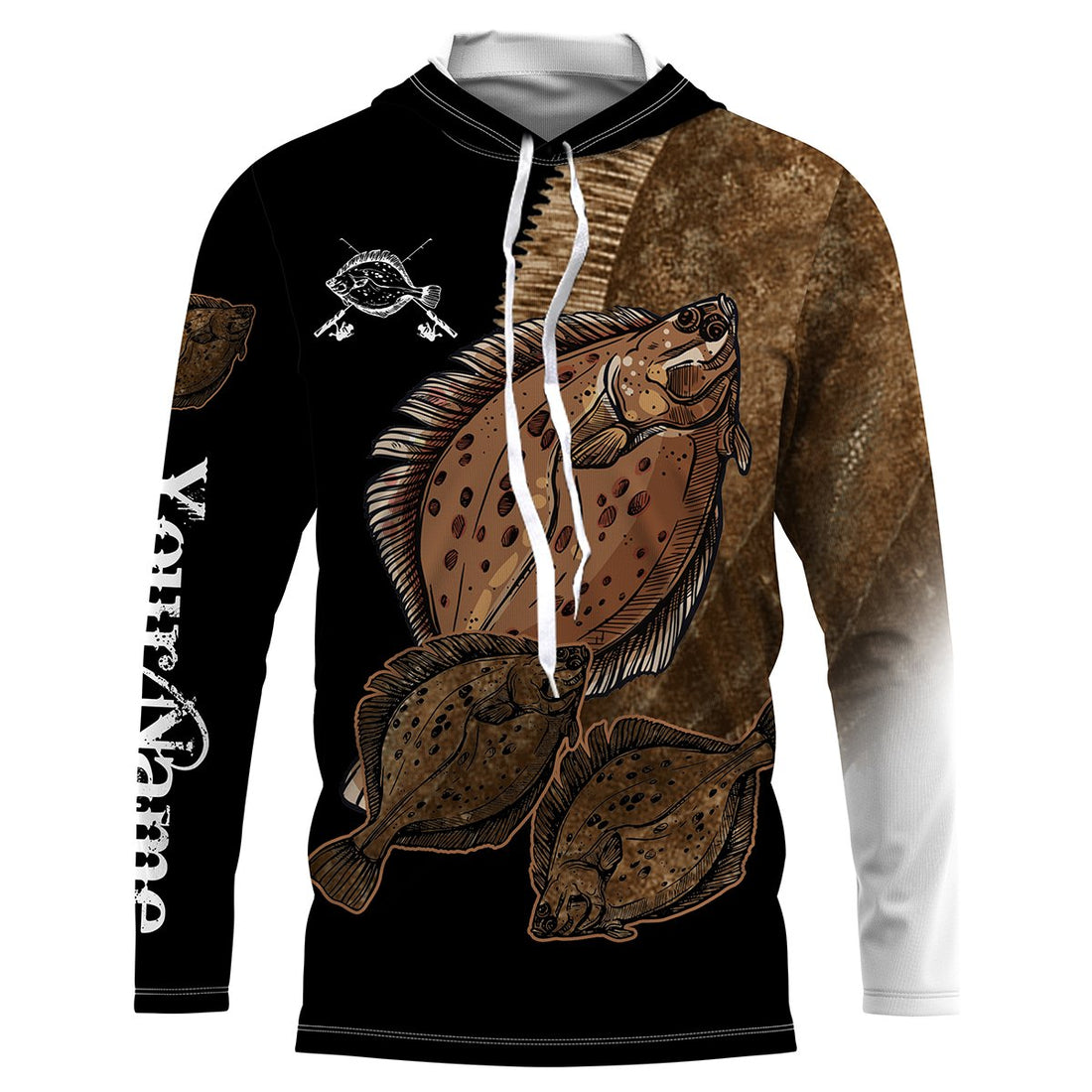 Flounder Fishing Customize Name UV protection long sleeves fishing, gifts for fishing lover NQS2449
