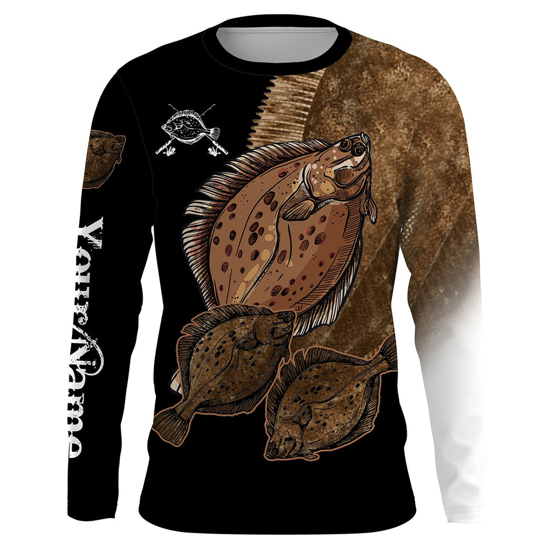 Flounder Fishing Customize Name UV protection long sleeves fishing, gifts for fishing lover NQS2449
