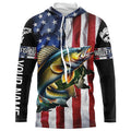 Walleye fishing American Flag Patriotic Fourth of July personalized Walleye fishing tournament NQS5121