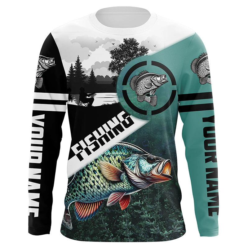 Crappie Fishing Customize Sun protection long sleeve fishing, Personalized Fishing Gifts NQS420