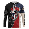 Texas Bass fishing patriotic Hooked on freedom Custom name performance long sleeves fishing NQS2053