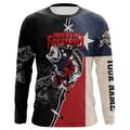 Texas Bass fishing patriotic Hooked on freedom Custom name performance long sleeves fishing NQS2053